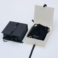 Wholesale Custom Logo Wedding Gift Box Light Luxury Jewelry Packaging With Ribbon