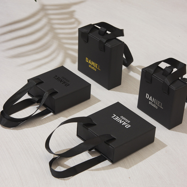 Wholesale Custom Wedding Earrings Necklace Bracelet Drawer Box Jewelry Sliding packaging Gift Box With Handle