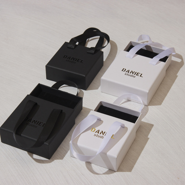 Wholesale Custom Wedding Earrings Necklace Bracelet Drawer Box Jewelry Sliding packaging Gift Box With Handle
