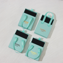 Wholesale Custom Wedding Earrings Necklace Bracelet Drawer Box Jewelry Sliding packaging Gift Box With Handle