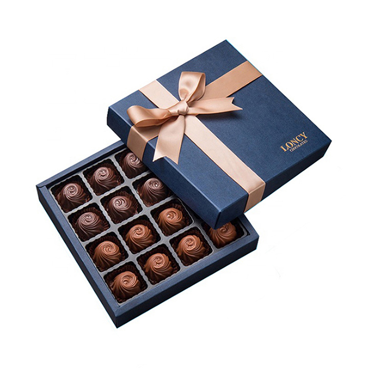 Custom Food Lid And Base Box Luxury Chocolate Telescope Box Chocolate Paper Gift Box With Your Own Logo