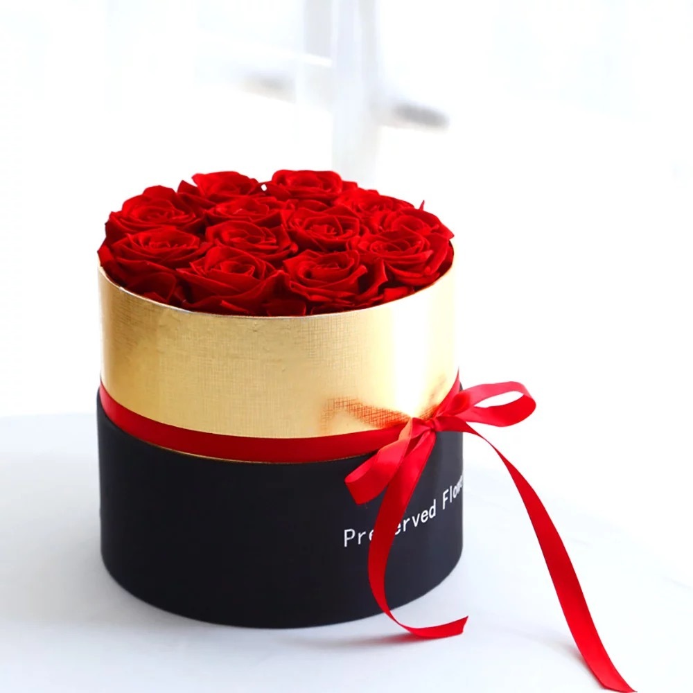 Customizable Design Round Tube Gift Packaging Box Flower Round Tube Packaging Box With Ribbon