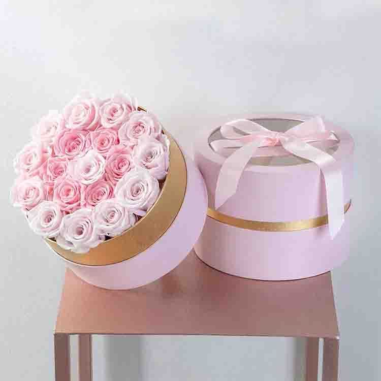 Customizable Design Round Tube Gift Packaging Box Flower Round Tube Packaging Box With Ribbon