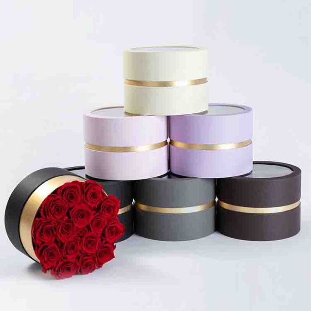Customizable Design Round Tube Gift Packaging Box Flower Round Tube Packaging Box With Ribbon