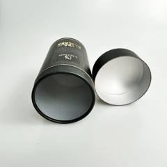 Customizable Design Round Tube Box Luxury Tea Round Tube Gift Packaging Box With Gold Foil