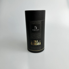 Customizable Design Round Tube Box Luxury Tea Round Tube Gift Packaging Box With Gold Foil
