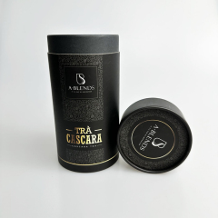 Customizable Design Round Tube Box Luxury Tea Round Tube Gift Packaging Box With Gold Foil