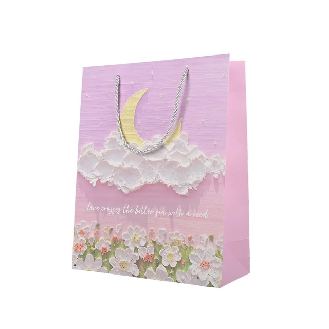 Custom Printed Logo Luxury Paper Bag Clothing Shopping Gift Bag Boutique Recyclable Painting Paper Bag