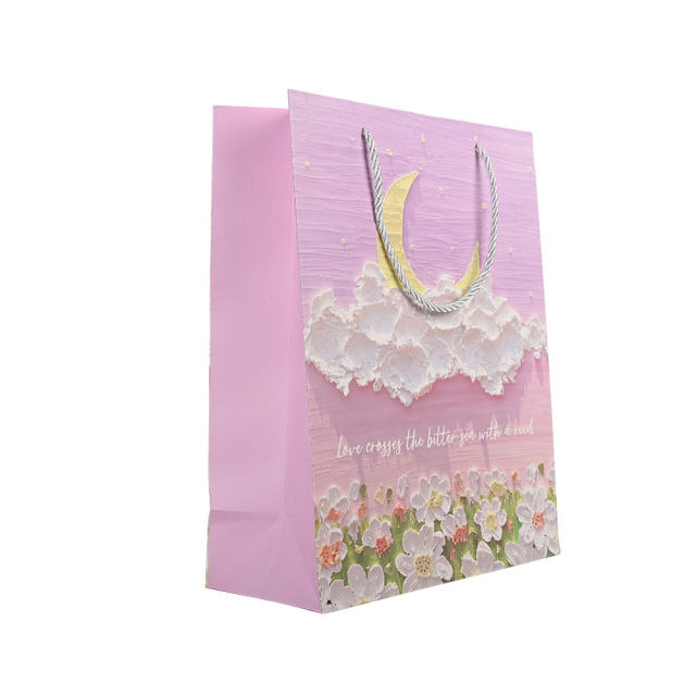 Custom Printed Logo Luxury Paper Bag Clothing Shopping Gift Bag Boutique Recyclable Painting Paper Bag