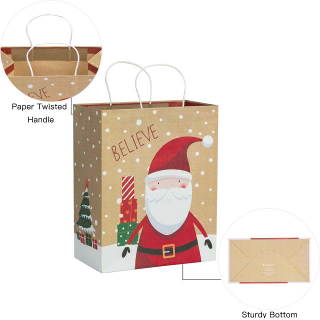 Customizable Design And Size Gift bags Christmas Gift Paper Bags