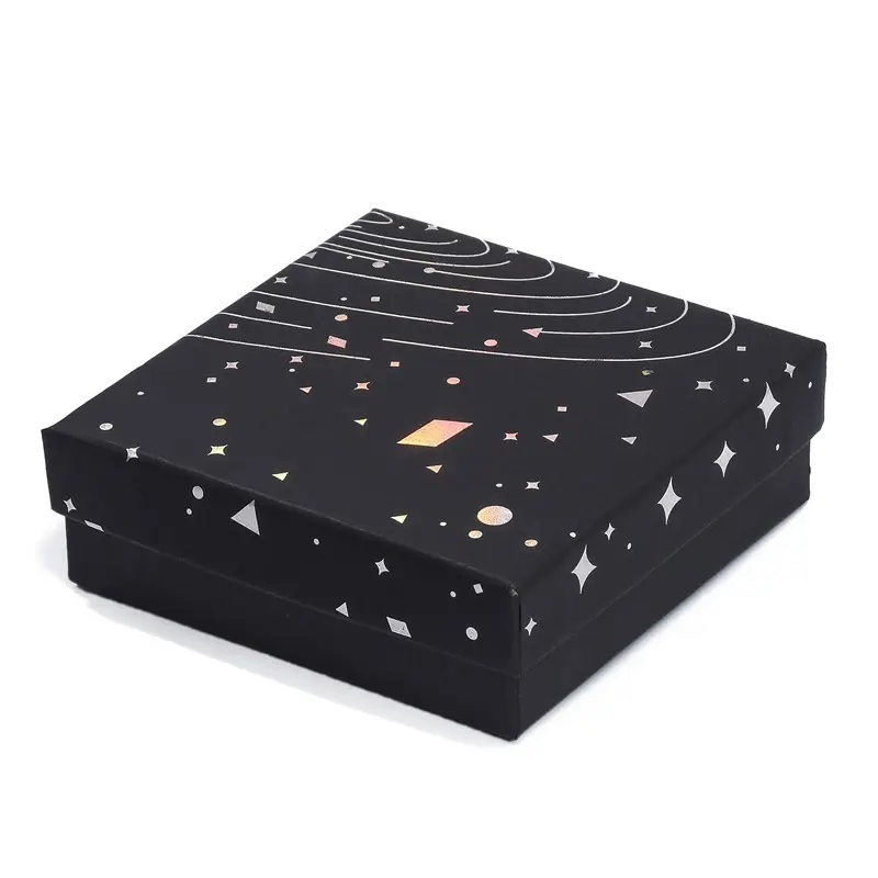 Eco Friendly Custom Size Gift Boxes Black Package Box Luxurious Jewelry Clothes Lip And Base Box