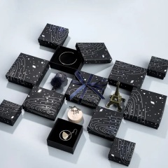 Eco Friendly Custom Size Gift Boxes Black Package Box Luxurious Jewelry Clothes Lip And Base Box