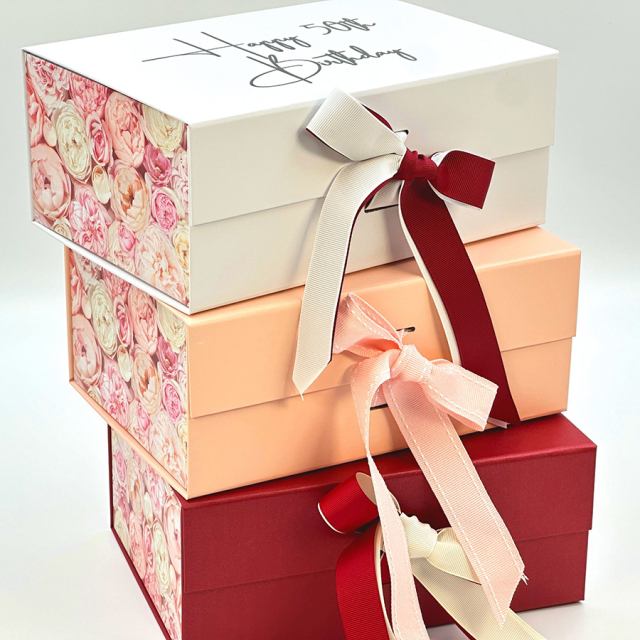 Custom Printing Luxury Rigid Colorful Gift Box Wholesale Folding Box With Ribbon