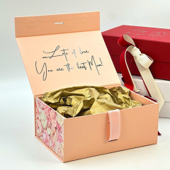 Custom Printing Luxury Rigid Colorful Gift Box Wholesale Folding Box With Ribbon