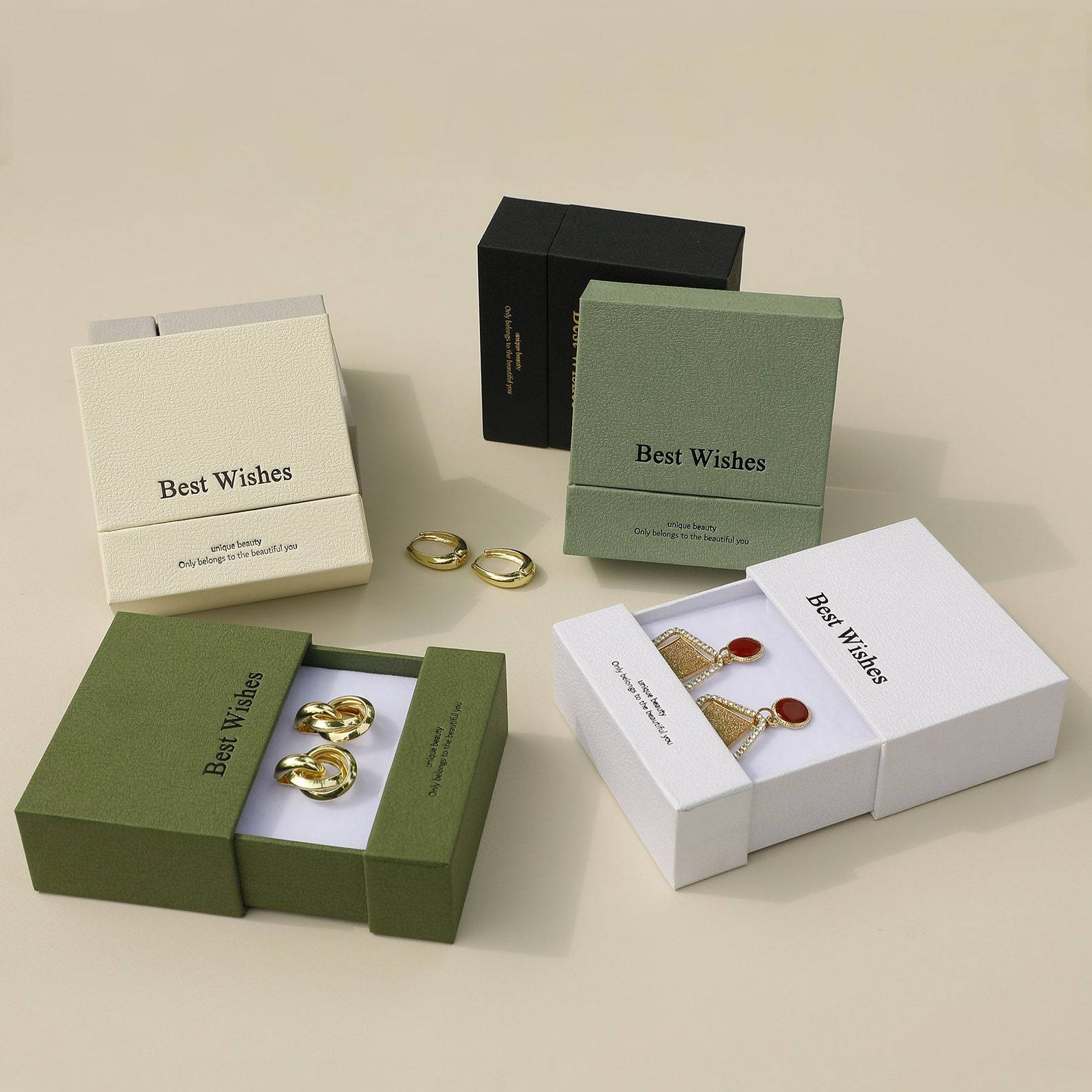 Customizable Design Box Recyclable Packaging Box Ring Jewelry Drawer Box
