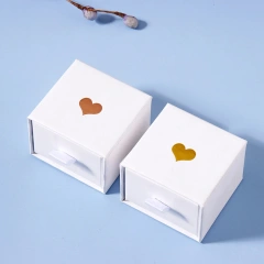 Custom Love Print Color Packaging Box Valentine's Day Gift Box Lovers Ring Jewelry Drawer Box