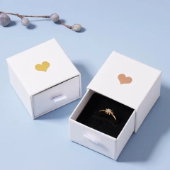 Custom Love Print Color Packaging Box Valentine's Day Gift Box Lovers Ring Jewelry Drawer Box