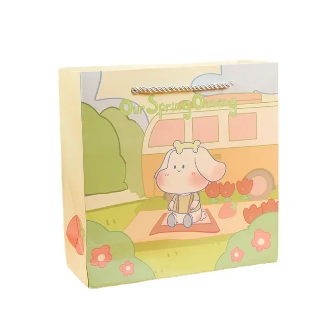 Customized wholesale cartoon cute rabbit printed children's stationery packaging bags