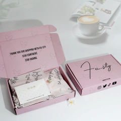 Custom Luxury Double-Sided CMYK Printed Corrugated Paper Box Matt Laminated for Makeup Recycled Materials