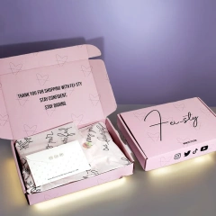 Custom Luxury Double-Sided CMYK Printed Corrugated Paper Box Matt Laminated for Makeup Recycled Materials