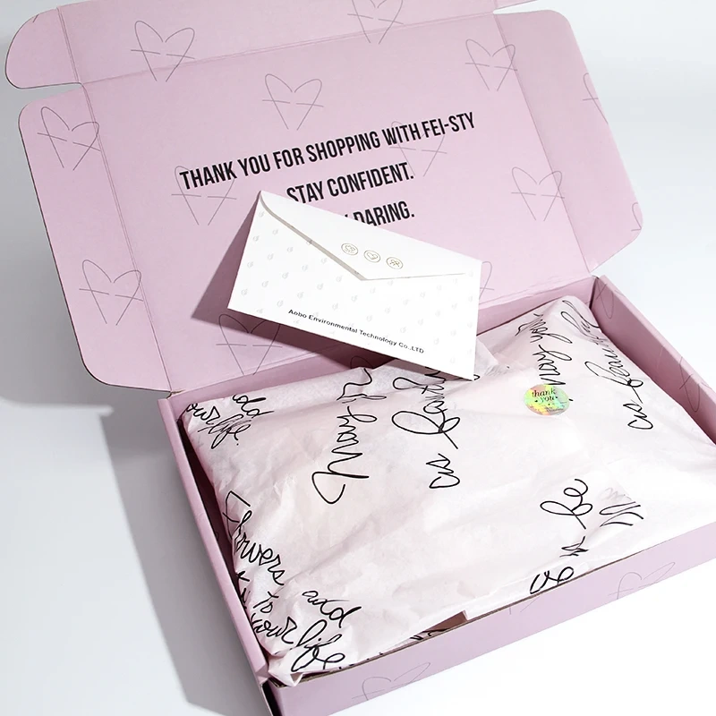 Custom Luxury Double-Sided CMYK Printed Corrugated Paper Box Matt Laminated for Makeup Recycled Materials