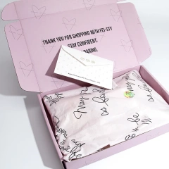 Custom Luxury Double-Sided CMYK Printed Corrugated Paper Box Matt Laminated for Makeup Recycled Materials