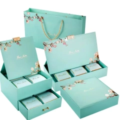 Drawer-type double-layer gift box packaging convex oil printing clamshell packaging Box Can Be handbags