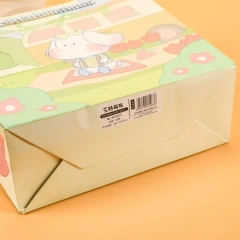 Customized wholesale cartoon cute rabbit printed children's stationery packaging bags