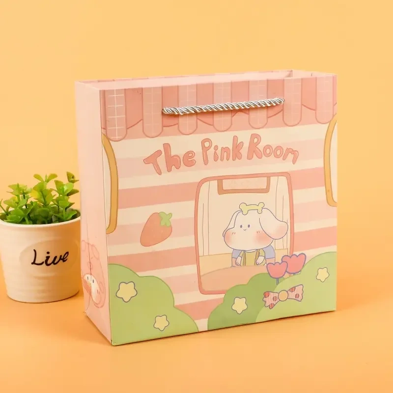Customized wholesale cartoon cute rabbit printed children's stationery packaging bags