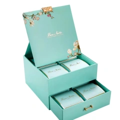 Drawer-type double-layer gift box packaging convex oil printing clamshell packaging Box Can Be handbags