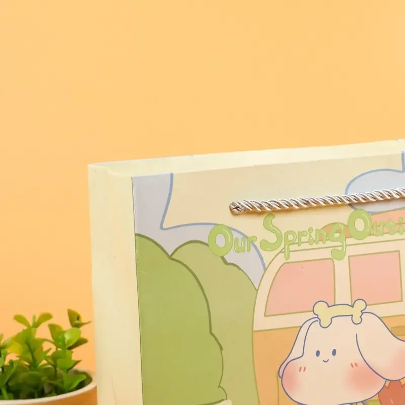 Customized wholesale cartoon cute rabbit printed children's stationery packaging bags