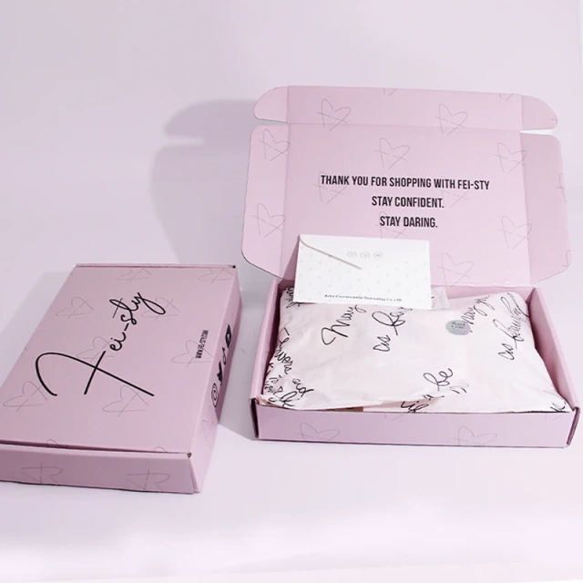 Custom Luxury Double-Sided CMYK Printed Corrugated Paper Box Matt Laminated for Makeup Recycled Materials