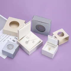 Custom Logo Jewelry Packaging Drawer Gift Box Pink Luxury jewellery Pull Out Storage Box
