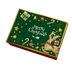Green Packaging For The Environment Wholesale rigid custom color foil stamping logo printing Christmas eve gift packaging boxes