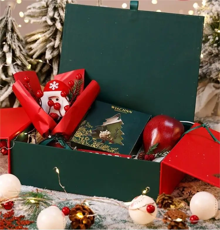 Wholesale Customized Festivals Thanksgiving Christmas Flip over gift Box Custom Printed Carton Mailer Box