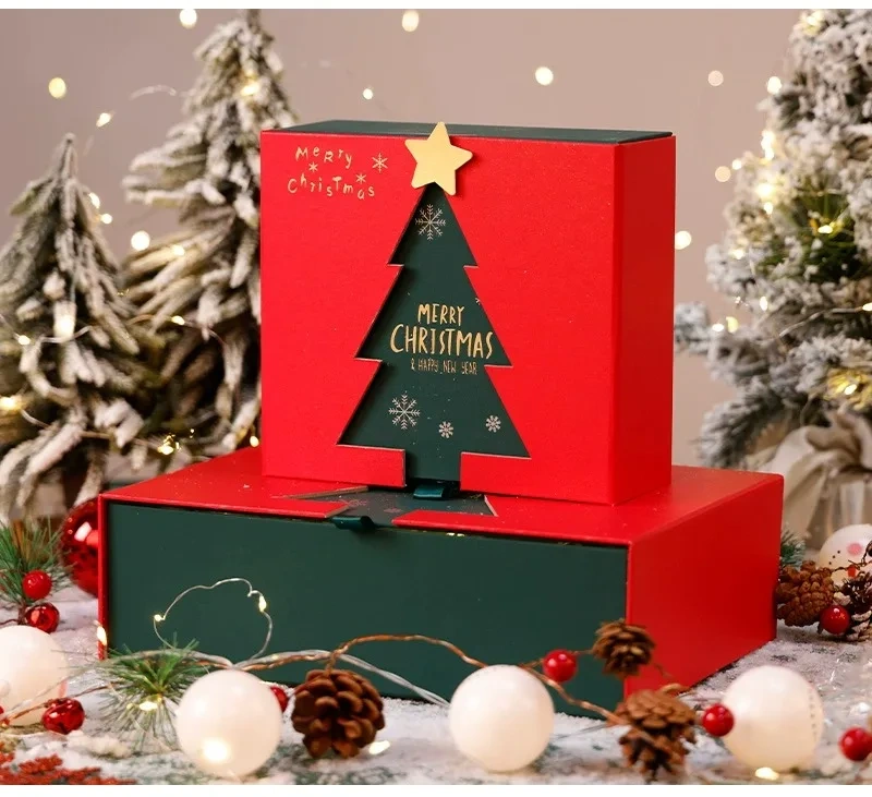 Wholesale Customized Festivals Thanksgiving Christmas Flip over gift Box Custom Printed Carton Mailer Box
