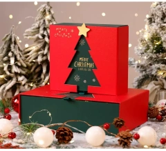 Wholesale Customized Festivals Thanksgiving Christmas Flip over gift Box Custom Printed Carton Mailer Box