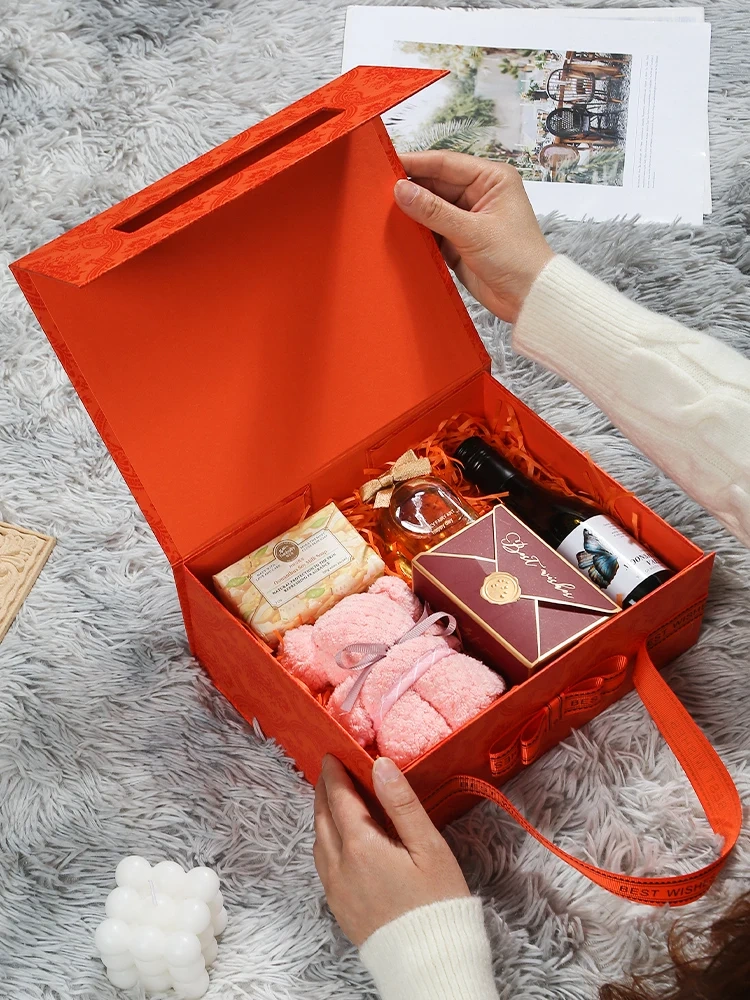 Luxury customized paper box gift packing makeup skincare jewelry cosmetic Magnetic Closure Foldable cardboard rigid hardbox