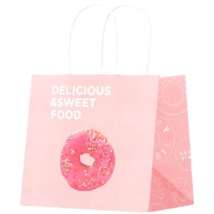 Kraft Paper Candy Cookie Bread Nuts Dessert Biscuits Snack Baking Pouch Flat Bottom biodegradable Takeout packaging paper Bags