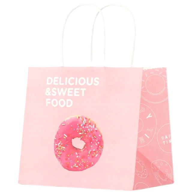 Kraft Paper Candy Cookie Bread Nuts Dessert Biscuits Snack Baking Pouch Flat Bottom biodegradable Takeout packaging paper Bags