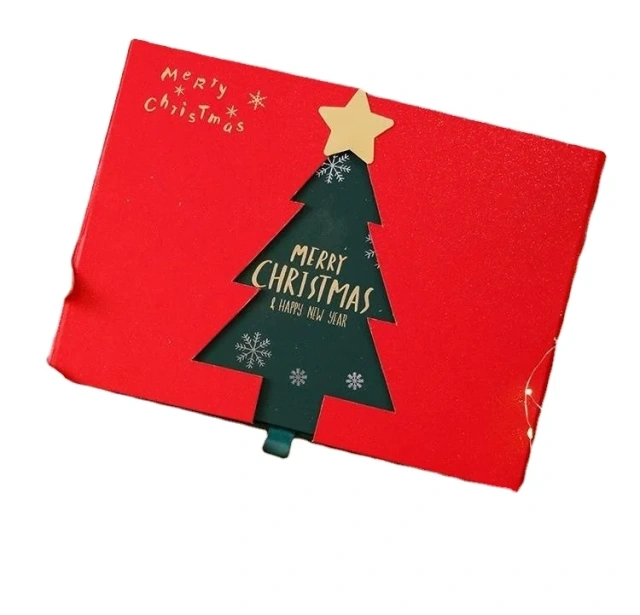 Wholesale Customized Festivals Thanksgiving Christmas Flip over gift Box Custom Printed Carton Mailer Box