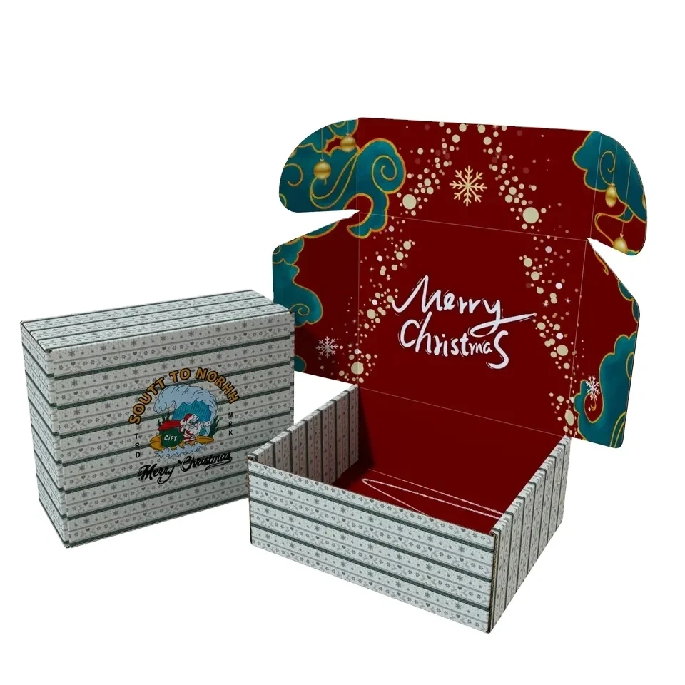 Wholesale Customized Festivals Thanksgiving Christmas Corrugated Cardboard Box Custom Printed Carton Mailer Box