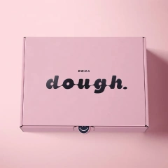 Wholesale Custom Printed Biodegradable Food Grade Paper Delivery Box Pink  Mochi Donut Packaging Cookie Boxes With Bags