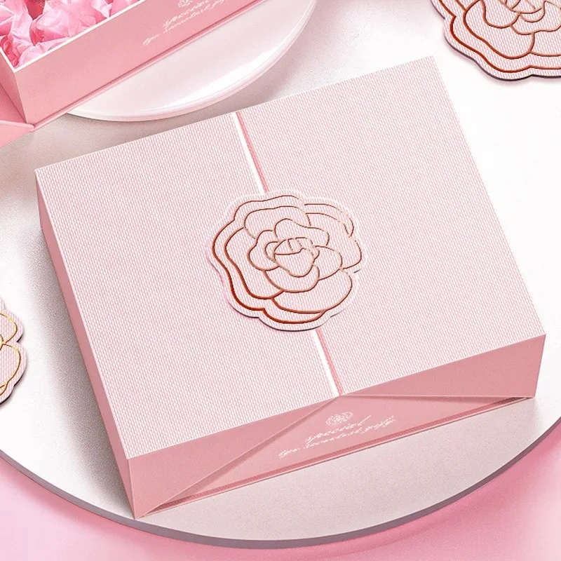 Luxury Design Double Opening Gift Box Perfume Cosmetic Set Packaging with Magnetic Closure Custom Logo Mystery Packaging Box