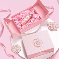 Luxury Design Double Opening Gift Box Perfume Cosmetic Set Packaging with Magnetic Closure Custom Logo Mystery Packaging Box