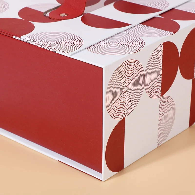Custom Logo Magnetic Cardboard Paper Packing Wedding Decoration Holiday Gifts Box with Handle