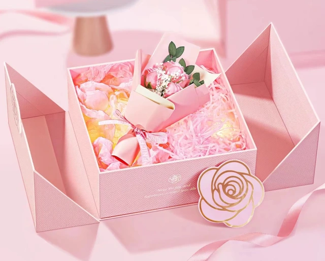 Luxury Design Double Opening Gift Box Perfume Cosmetic Set Packaging with Magnetic Closure Custom Logo Mystery Packaging Box