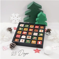 Wholesale Custom Logo Empty Advent Calendar Box Packaging Christmas Gift Advent Calendar Box