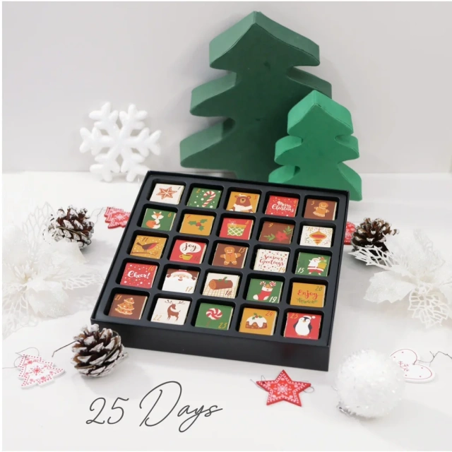 Wholesale Custom Logo Empty Advent Calendar Box Packaging Christmas Gift Advent Calendar Box