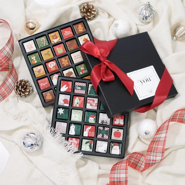 Wholesale Custom Logo Empty Advent Calendar Box Packaging Christmas Gift Advent Calendar Box